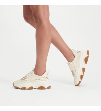 Steve Madden Zapatillas de piel Possession-E  beige -Altura plataforma 7cm-