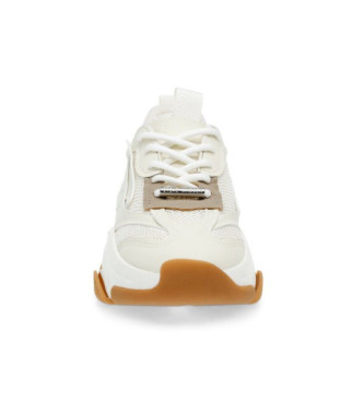 Steve Madden Possession-E sneakers in pelle beige -Altezza plateau 7cm-