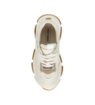 Steve Madden Possession-E sneakers in pelle beige -Altezza plateau 7cm-