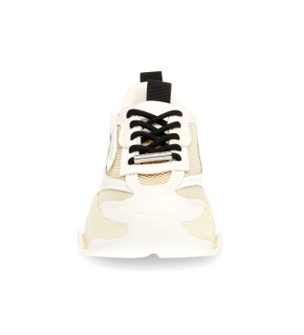 Steve Madden Possession-E off-white leather trainers -Platform height 7cm