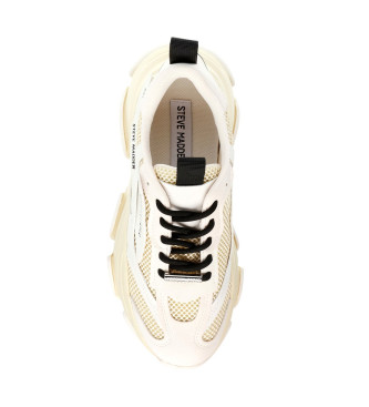 Steve Madden Possession-E off-white leren sneakers -Voethoogte 7cm