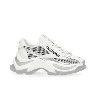 Steve Madden Białe skórzane buty sportowe Zoomz - Wysokość platformy 7 cm