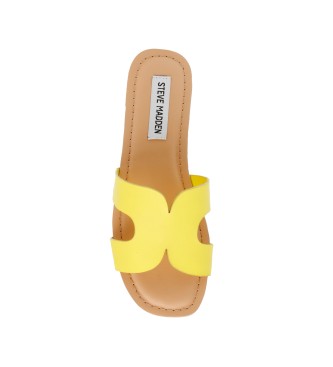 Steve Madden Zarnia yellow leather sandals