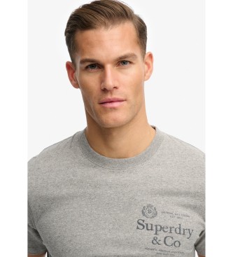 Superdry T-Shirt 1954 Company Entspanntes Grau