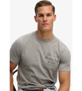 Superdry T-Shirt 1954 Company Entspanntes Grau