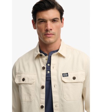 Superdry Chemise 2 poches beige