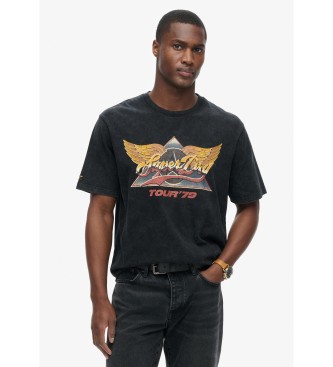 Superdry Camiseta 70s Rock negro