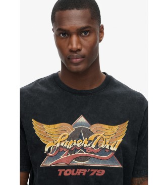 Superdry Camiseta 70s Rock negro