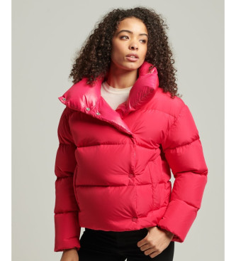 Superdry Casaco curto acolchoado cor-de-rosa