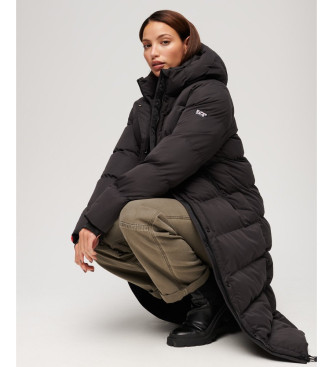 Superdry Long black quilted coat