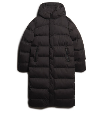 Superdry Long black quilted coat