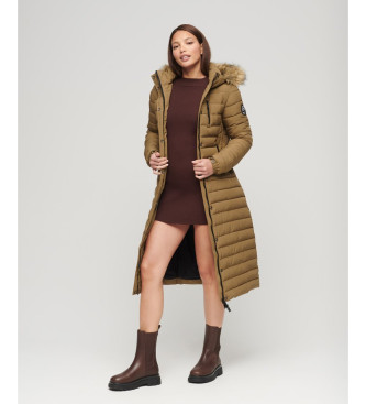 Superdry Manteau matelass lger avec capuche brune