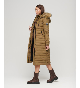 Superdry Manteau matelass lger avec capuche brune