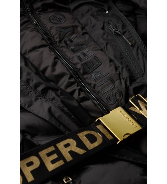 Superdry Luxe quilted coat black