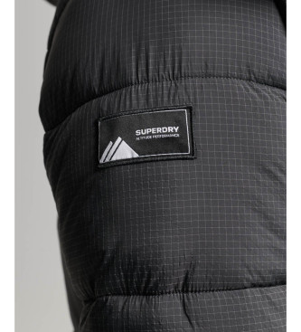 Superdry Gewatteerde ripstop jas zwart