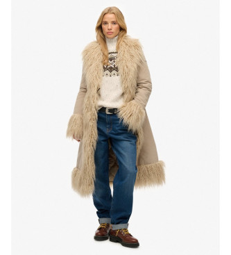 Superdry Cappotto afgano color talpa
