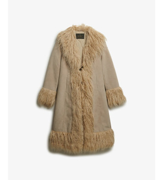 Superdry Cappotto afgano color talpa