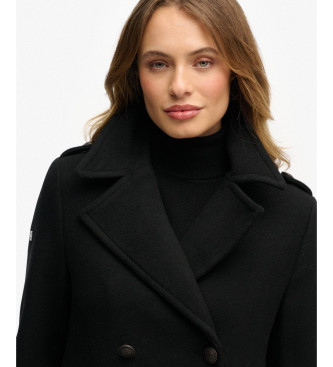 Superdry Cappotto con petto nero