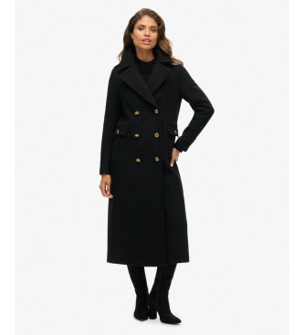 Superdry Manteau noir  patte d'oie