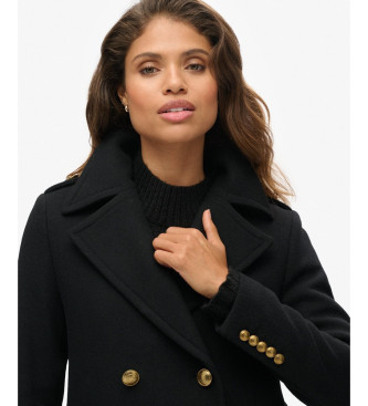 Superdry Manteau noir  patte d'oie