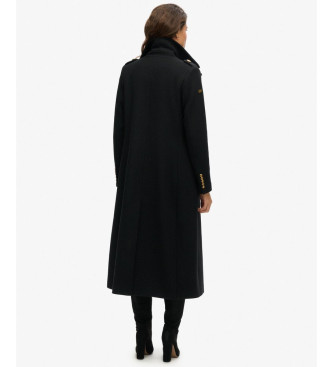 Superdry Manteau noir  patte d'oie