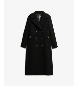 Superdry Manteau noir  patte d'oie