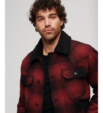 Superdry Chore Merchant Store wool coat red