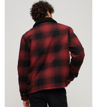 Superdry Chore Merchant Store Wollmantel rot