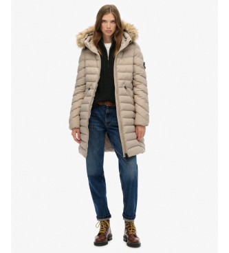 Superdry Fuji Faux beżowy płaszcz