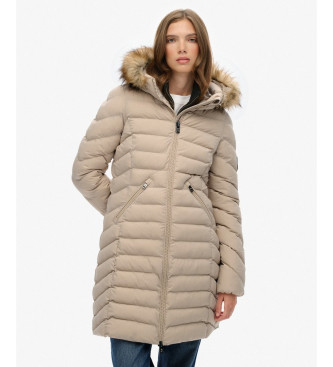 Superdry Fuji Faux beżowy płaszcz