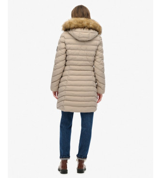Superdry Fuji Faux beżowy płaszcz