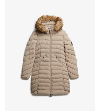 Superdry Fuji Umetni plašč v bež barvi
