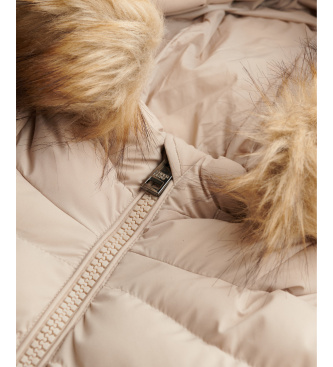 Superdry Fuji Umetni plašč v bež barvi