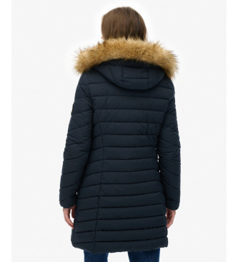 Superdry Cappotto in pelliccia sintetica Fuji blu navy