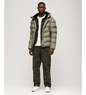 Superdry Graphic Puffer Coat green