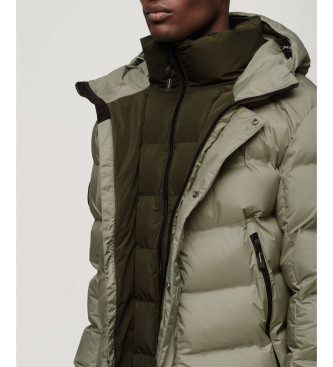 Superdry Graphic Puffer Coat green