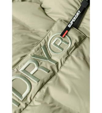 Superdry Graphic Puffer Coat green