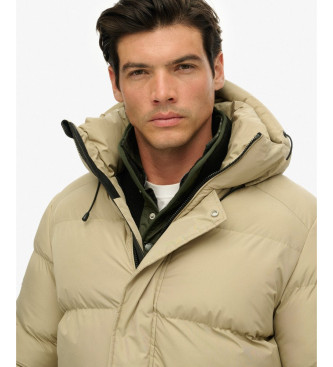Superdry Hodded Sports Puffer beige kappa
