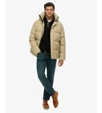 Superdry Hodded Sports Puffer beige kappa