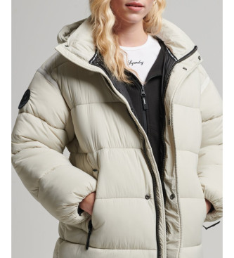 Superdry Cocoon langer Steppmantel wei