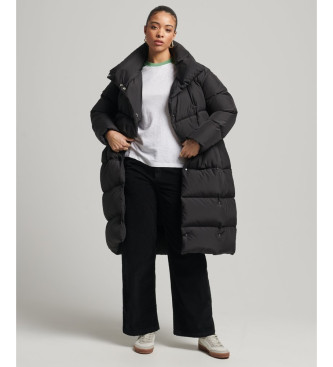 Superdry Quilted Long Coat black 