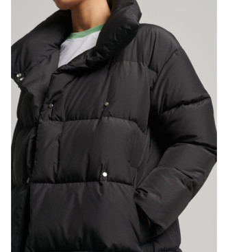 Superdry Quilted Long Coat black 