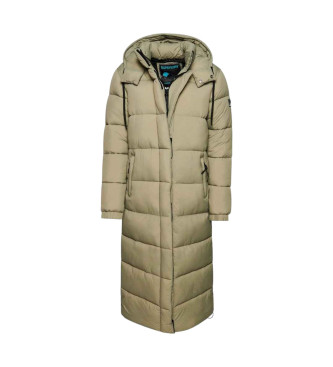 Superdry Casaco comprido acolchoado Ripstop cinzento acolchoado