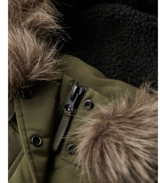 Superdry Manteau long en fausse fourrure vert Everest