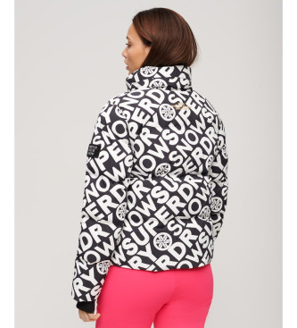 Superdry Casaco Ski Boxy Puffer preto, branco