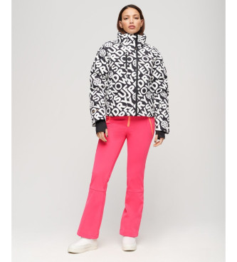 Superdry Ski Boxy Puffer Coat svart, vit