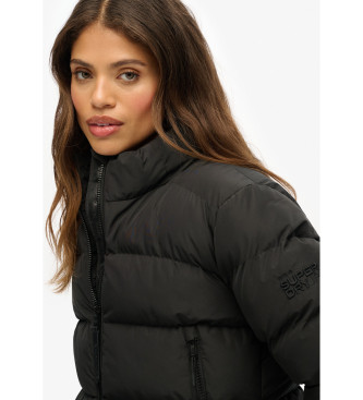 Superdry Sportowy płaszcz puchowy czarny