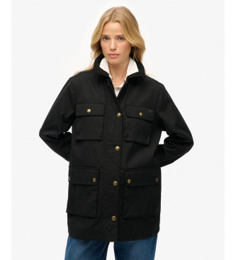 Superdry Revestimento de cera preto
