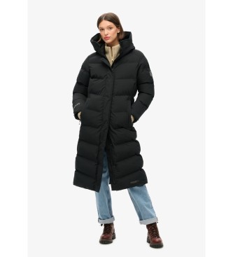 Superdry Lng quiltad rock City Chevron svart