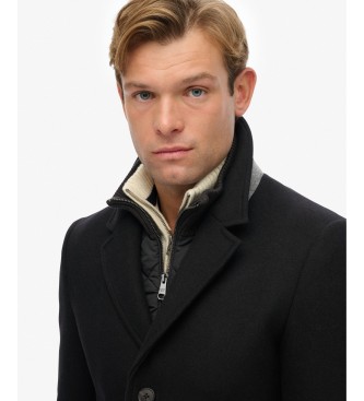 Superdry Tailored 2 in 1 Town jas zwart